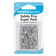  Safety Pins, 27mm, Nickel Plated